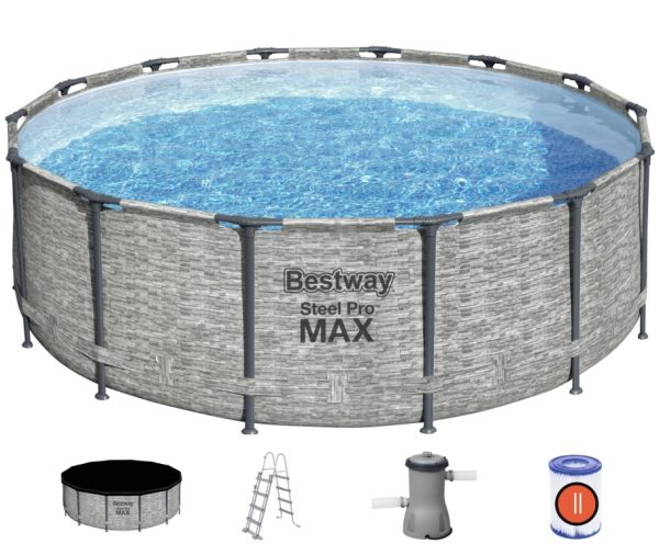 Bestway Steel Pro Max Frame Pool 427 x 122 cm - Prismatic Stone Ny Model