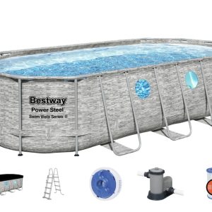 Bestway Power Steel Swim Vista II 549 x 274 x 122 cm m/pumpe, stige m.v.